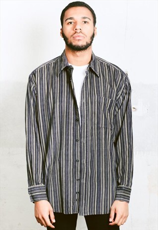 VINTAGE 90S STRIPED CORDUROY SHIRT