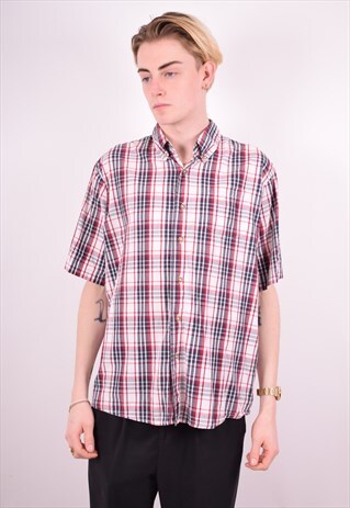WRANGLER MENS VINTAGE SHIRT MEDIUM MULTI CHECK 90'S