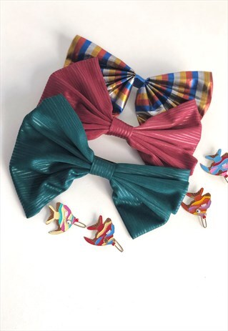 VINTAGE FRENCH HAIR BARRETTE BOW HAIR CLIP