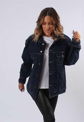 WRANGLER DENIM JACKET OVERSIZED FITTED UK 20 (6AR)