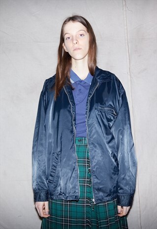 90S ALMOST CLASSIC SHINY BLUE HARINGTON UNISEX JACKET