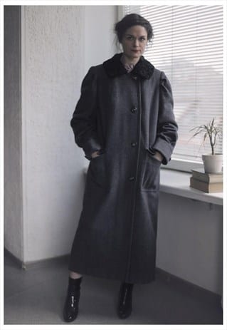 VINTAGE 60'S GREY WOOL COAT