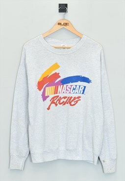 Vintage 1980's Nascar Racing Sweatshirt Grey Large