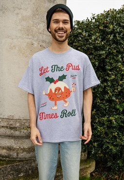Let The Pud Times Roll Men's Christmas T-Shirt 
