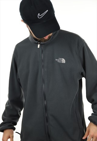 VINTAGE THE NORTH FACE ZIP UP FLEECE GREY