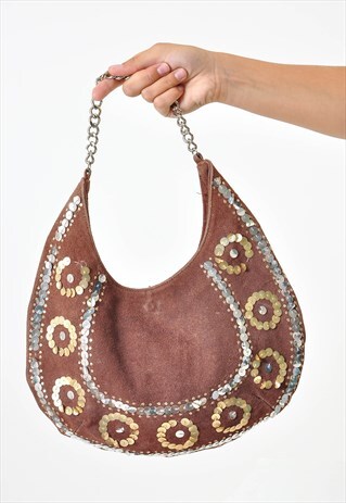 VINTAGE BOHO SUEDE LEATHER BAG
