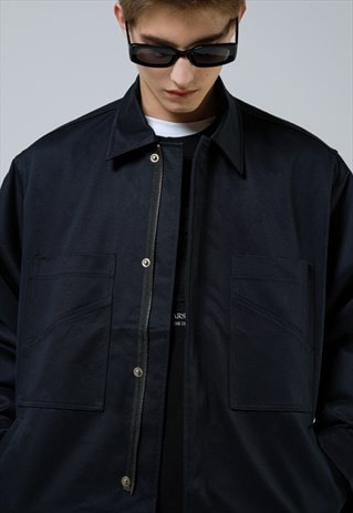 BACK FRAME JACKET_NAVY