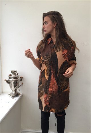 CRAZY PATTERN OVERSIZED RETRO VINTAGE UNISEX FESTIVAL SHIRT