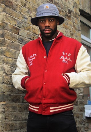 RETRO / 90'S / RED VARSITY JACKET