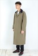 VINTAGE THE DUSTER MENS M 2IN1 TRENCH JACKET WOOL LINING MAC