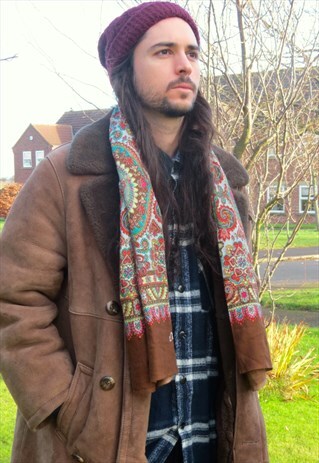 VINTAGE 70S MOD PAISLEY SCARF - SAMMY - INDIE ROCK PREPPIE