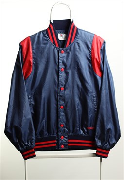Vintage Descente Windbreaker Jacket Navy Red
