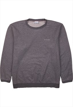 Vintage 90's Columbia Sweatshirt Heavyweight Crew Neck Grey