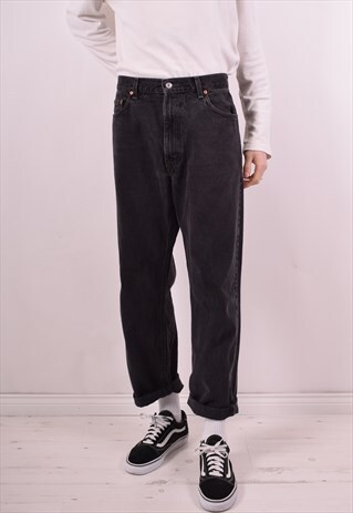 LEVI'S 550 MENS VINTAGE JEANS W36 L30 BLACK 90S