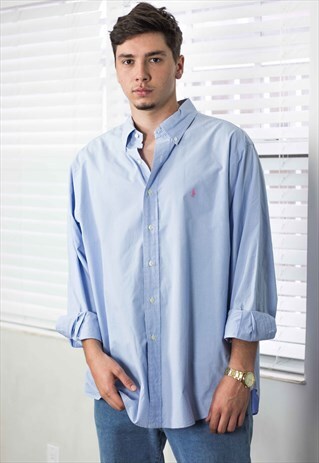 VINTAGE POLO RALPH LAUREN SHIRT LOGO 90S X 9.4
