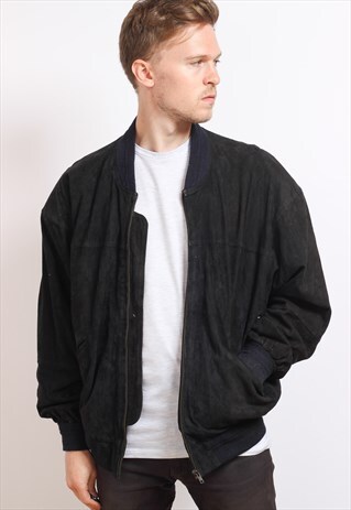 VINTAGE SUEDE BOMBER JACKET