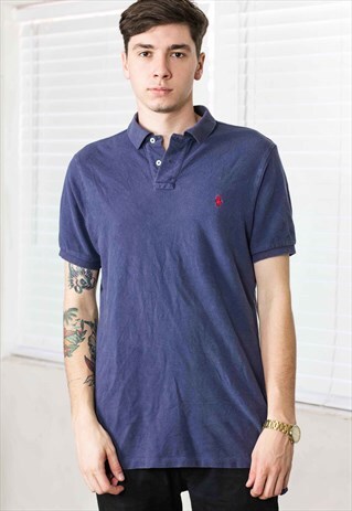 VINTAGE RALPH LAUREN POLO SHIRT LOGO 90S L 10.0