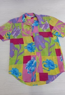 1980's Vintage Jacques Vert Shirt Multicoloured