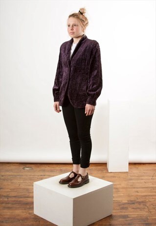 PURPLE FURRY JACKET / LONG SLEEVE MAUVE VEST