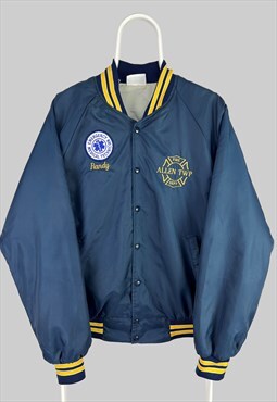 Vintage 90's Fire Department Coach Jacket in Blue