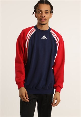 VINTAGE ADIDAS EMBROIDERED SPELLOUT SWEATSHIRT