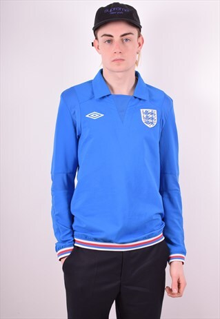 UMBRO MENS VINTAGE TRACKSUIT TOP SMALL BLUE 90S