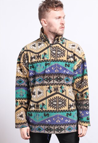 VINTAGE HALF ZIP FLEECE TOP