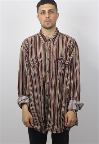 VINTAGE CORD STRIPED SHIRT