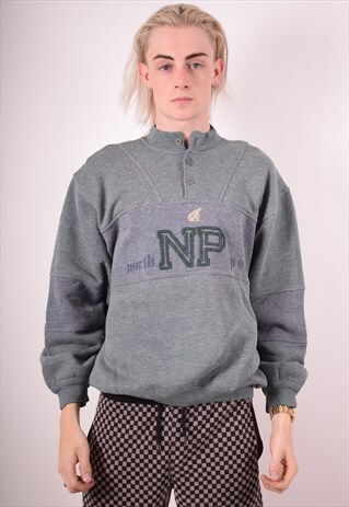 MENS VINTAGE SWEATSHIRT JUMPER LARGE MULTI 90S