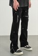 BLACK CARGO DENIM JEANS PANTS TROUSERS