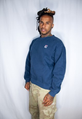 BLUE FILA VINTAGE SWEATSHIRT