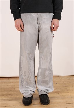 Vintage Spotgang Baggy Jeans Men's Grey