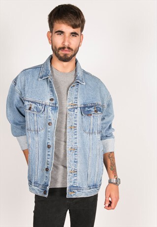 VINTAGE 80S LEE PATCHED DENIM JACKET / R251