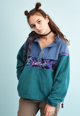 90'S RETRO ATHLEISURE SPORTS FLEECE SWEATSHIRT