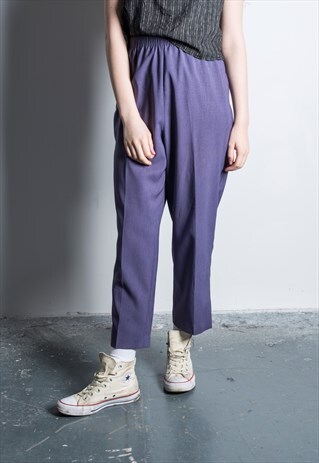 VINTAGE 1990S PURPLE HIGH-WAISTED TROUSER