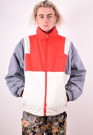 ELLESSE MENS VINTAGE REVERSIBLE JACKET LARGE RED 90S