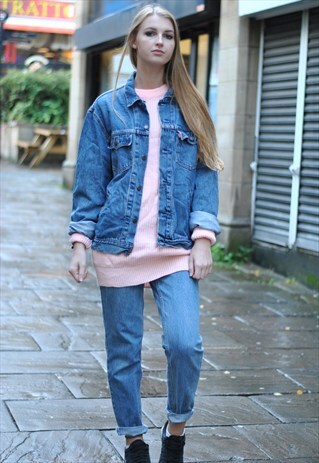 VINTAGE 90S LEVI'S OVERSIZED DENIM RED TAB JACKET LEVI