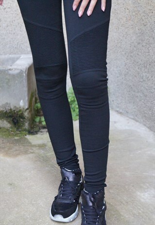 TRACK PANTS/STRETCH LEGGINGS/SKINNY/TROUSERS/MOTO/F1601