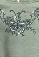 VINTAGE SWEATSHIRT EMBROIDERED BUTTERFLY PATTERNED JUMPER