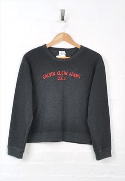 Vintage Calvin Klein Sweater Grey Ladies Medium CV1912