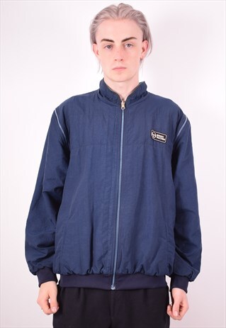 SERGIO TACCHINI MENS VINTAGE REVERSIBLE JACKET XL NAVY BLUE