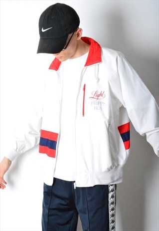 VINTAGE 90S WHITE TRACK JACKET