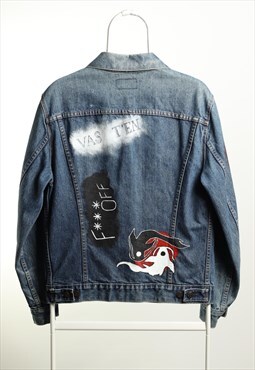 Vintage Levi's Denim Reworked Jacket Navy Blue