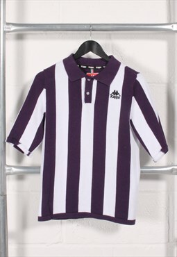 Vintage Kappa Polo Shirt in Purple Short Sleeve Tee XS