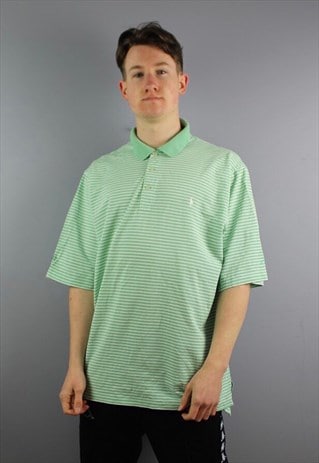 VINTAGE RALPH LAUREN POLO SHIRT IN GREEN WITH EMBROIDERY