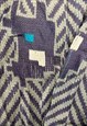 VINTAGE KNITTED JUMPER ABSTRACT PATTERNED KNIT SWEATER