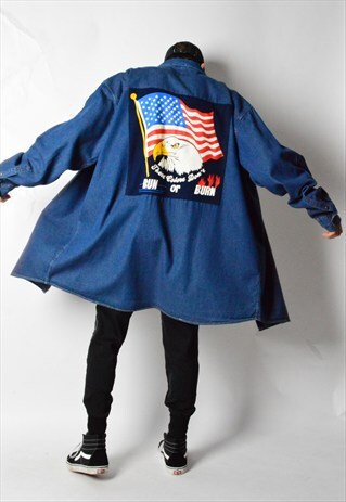 REWORKED KALEIDOO VINTAGE 90S DENIM SHIRT COAT