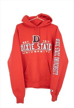 Vintage Champion Dixie State Hoodie in Red S