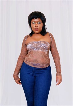 Mocha in Lace Co-ord Set