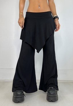 Vintage Y2k Skirt Trousers Layered Flowy Flared Boho Fairy